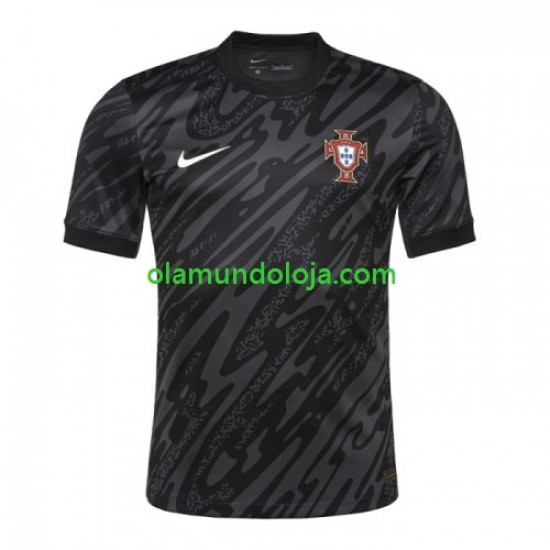 Camisola Portugal Guarda-redes Homem Equipamento Segundo Euro 2024 Manga Curta